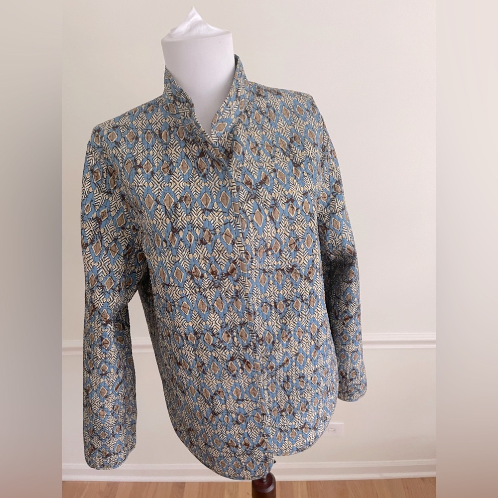 Quilted Jacket Patchwork Reversible Boho Printed … - image 4